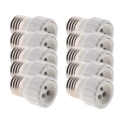 10 Adaptateurs de douille E27 vers GU10 à visser --Zenitech Hot
