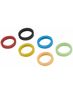 6 anneaux de clé, noir, bleu, vert, rouge, jaune, orange --Thirard Hot