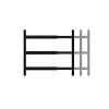 3 barreaux télescopiques de fenêtre, acier noir Afbat, L.48 à 90 cm-Afbat - Tb Industrie Sas Outlet