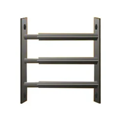 3 barreaux télescopiques de fenêtre, acier noir, , L.99 à 188 cm-Mottez Best