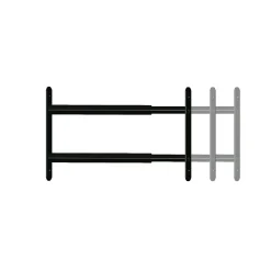 2 barreaux télescopiques de fenêtre, acier noir, Afbat, L.48 à 90 cm^Afbat - Tb Industrie Sas Best