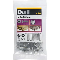 10 boulons poêlier inox A2 5 x 20 mm-Diall Hot