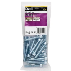 20 boulons tête cylindrique acier zingué 8 x 50 mm-Diall Hot