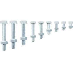 500 boulons tête héxagonale avec écrous et rondelles - assortiment^Diall New