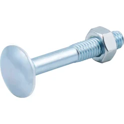 10 boulons tête ronde collet carré 6 x 40 mm^Diall New