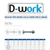 25 Boulons Tête Ronde Collet Carré TRCC 10 x 180 mm - DIN 603 - Zingué blanc --D-Work Hot