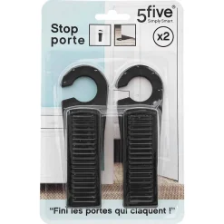 2 cales-porte plastique - Noir--5Five Clearance
