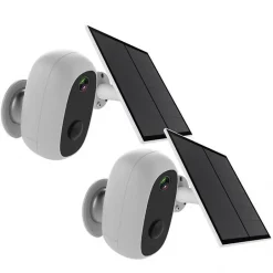 2 caméras avec panneau solaire - - 2-IPCAM-BE03-PS - Extérieur - WiFi^Chacon New