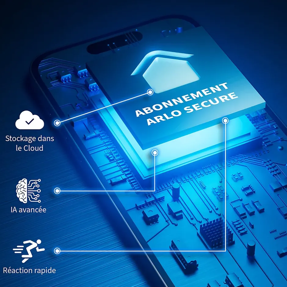 2 caméras de vidéosurveillance extérieures 2K blanches Essential2-Arlo Online