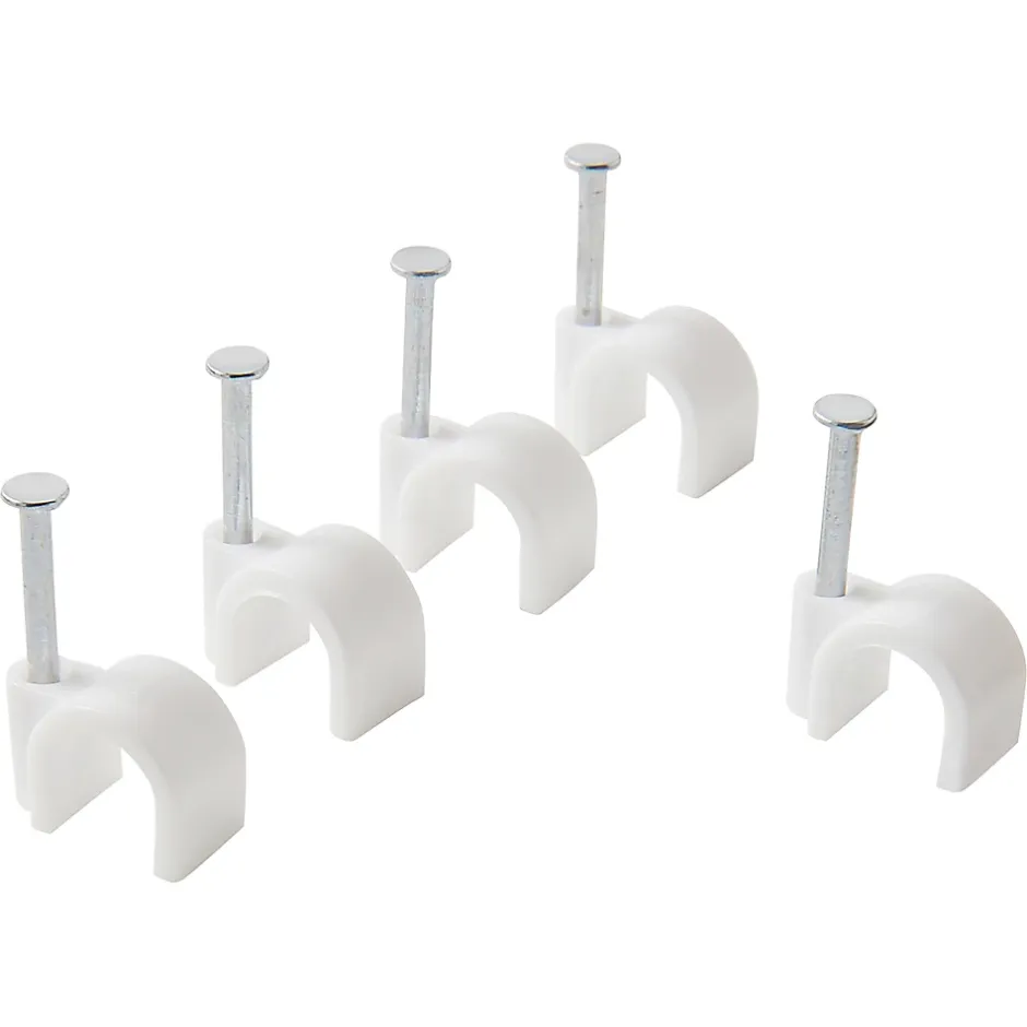 25 cavaliers ronds en nylon ø 8 à 9 mm blanc-Diall Online