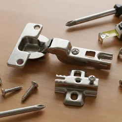 2 charnières invisibles slide acier nickelé Ø35 mm 110°^Diall Discount