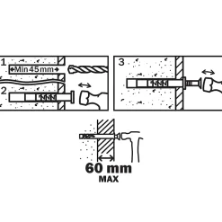 10 chevilles à frapper nylon CS PZ Ø8x100mm^Diall New