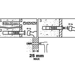 100 chevilles à frapper nylon MSH PZ Ø5x50mm-Diall Sale