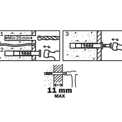 20 chevilles à frapper nylon MSH PZ Ø6x40mm-Diall