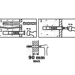 10 chevilles à frapper nylon CS PZ Ø10x140mm^Diall