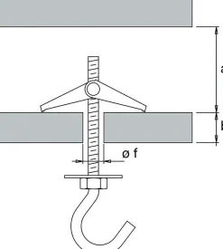 2 chevilles à ressort pour charges moyennes M4x80mm-Fischer Outlet