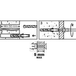 10 chevilles nylon CL PZ Ø8x40mm-Diall Outlet