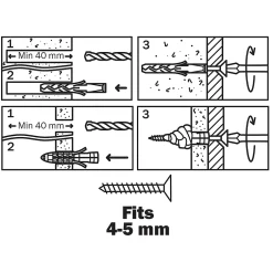 200 chevilles universelles nylon CL Ø6x30mm^Diall Sale