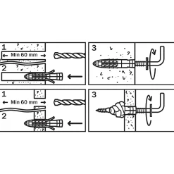 2 chevilles universelles nylon CL HL Ø10x50mm^Diall Outlet
