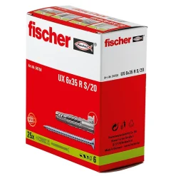 25 chevilles universelles Ø6x35mm-Fischer Sale