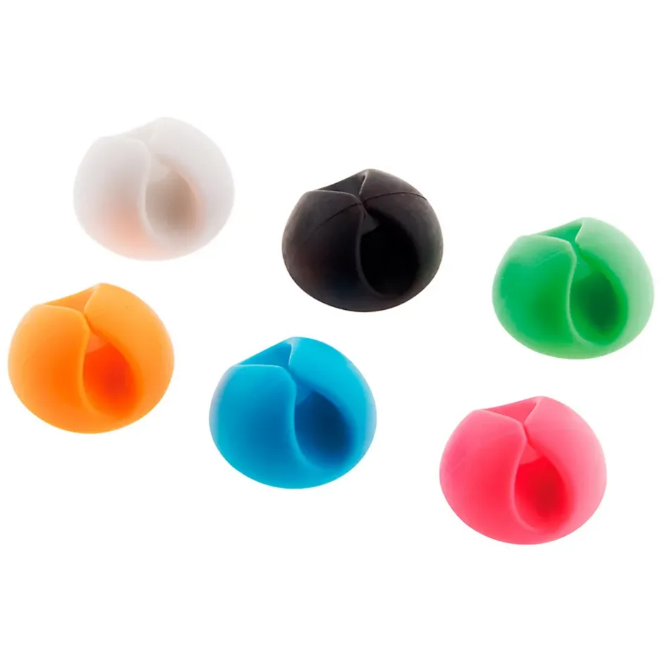 6 clips auto collants câbles^Zenitech New