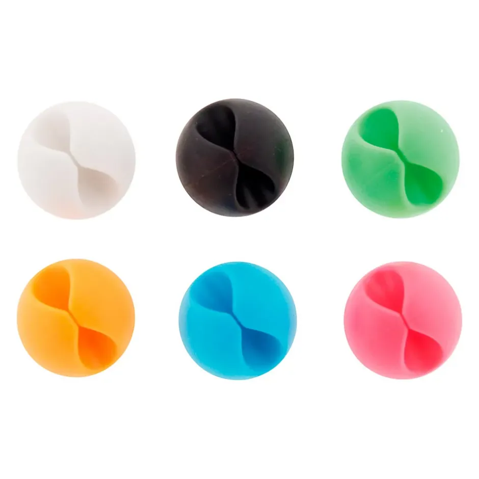 6 clips auto collants câbles^Zenitech New