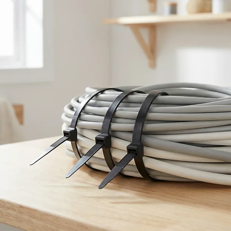 25 colliers de serrage en nylon 9x 300mm noir-Diall Sale