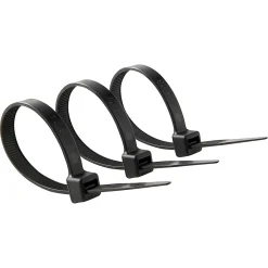 25 colliers de serrage en nylon 9 x 200 mm noir^Diall New