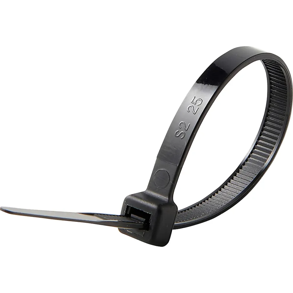 100 colliers de serrage en nylon 6 x 175 mm noir-Diall Hot