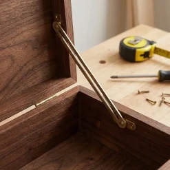 2 Compas coulisseaux à glissière droite/gauche acier nickelé L.140 mm x l.16 mm^Diall Hot