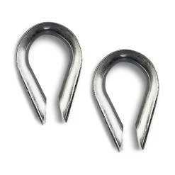 2 cosse-coeur en Inox ø 8 mm Acier inoxydable- Clearance