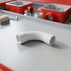 2 courbes pour raccordement gris ø16 mm-Diall Discount