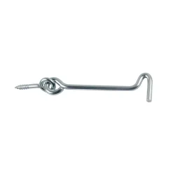 50 Crochets Contrevent 4 x 60 mm - NFE 25610 - Zingué blanc --D-Work New