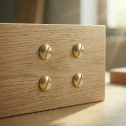 4 écrous borgnes Laiton M6 ø15 mm x L. 17 mm^Diall Sale