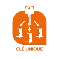 3 Cylindres débrayables 30x30/30x30/30x30 mm avec 6 clés-Bricard Hot