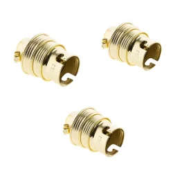 3 douilles B22 acier laitonné-Zenitech Best