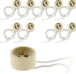 10 Douilles GU10/GZ10 blc 100W^Zenitech Online