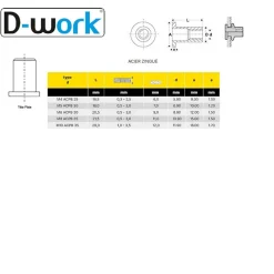 200 Ecrous à Sertir Borgnes Tête Plate GOFIX M10 x 29 mm - Acier --D-Work Online