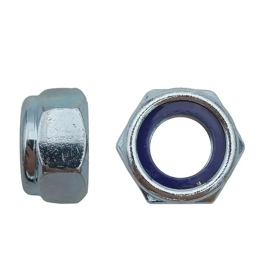 200 Ecrous Freins Indésserrables Bague Nylon M5 mm - DIN 985 - 6 - Zingué blanc -^D-Work Clearance
