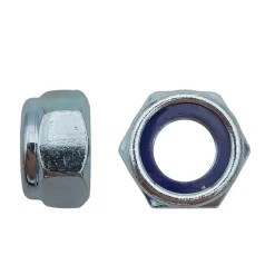 25 Ecrous Freins Indésserrables Bague Nylon M22 mm - DIN 985 - I8I - Zingué blanc -^D-Work Outlet