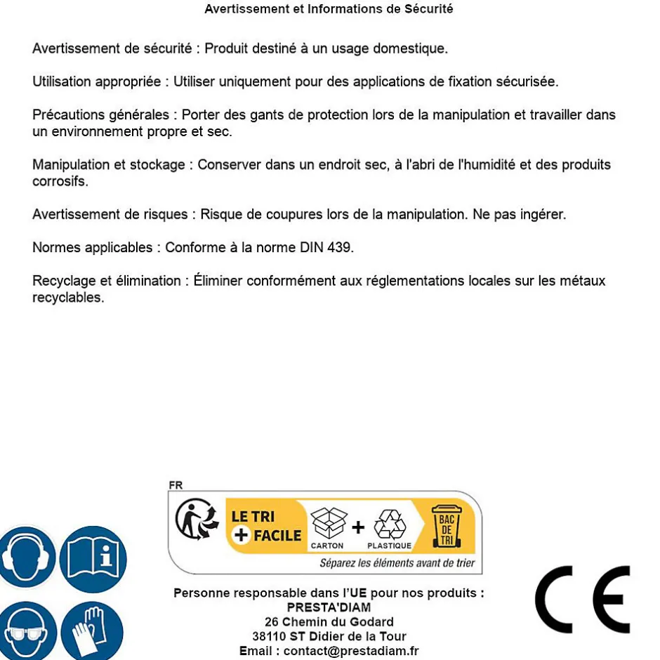 100 Ecrous Hexagonaux Bas M10 mm - DIN 439 - Inox A2 --D-Work Sale