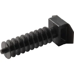 25 embases de fixation sur maçonnerie pour collier de serrage 9 mm noir^Diall