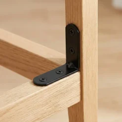 4 Equerres de chaise Acier Noir l.14 x H.40 x P.40 mm^Diall Online