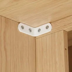 4 Equerres de chaise Acier Blanc l.14 x H.30 x P.30 mm^Diall New