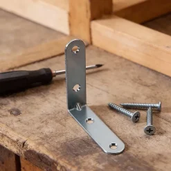 4 Equerres de chaise Acier Zingué l.15 x H.50 x P.50mm-Diall Hot