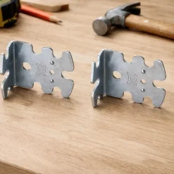 2 Equerres spéciale Acier zingué L.42 x H.25 x EP.50mm^Diall