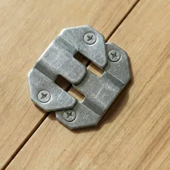 4 Ferrures d'accrochage Acier zingué 42 x 26 mm-Diall Sale