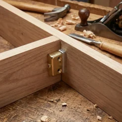 4 Ferrures d'assemblage 41 x 23 x 15 Acier laitonné^Diall Discount