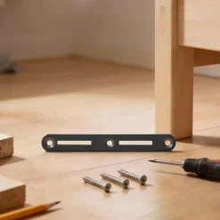 4 Ferrures de lit Acier zingué 90 x 18 mm-Diall