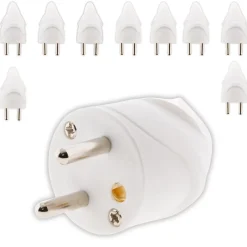 10 fiches mâles coudées 16A 2P+T blanc^Zenitech Best